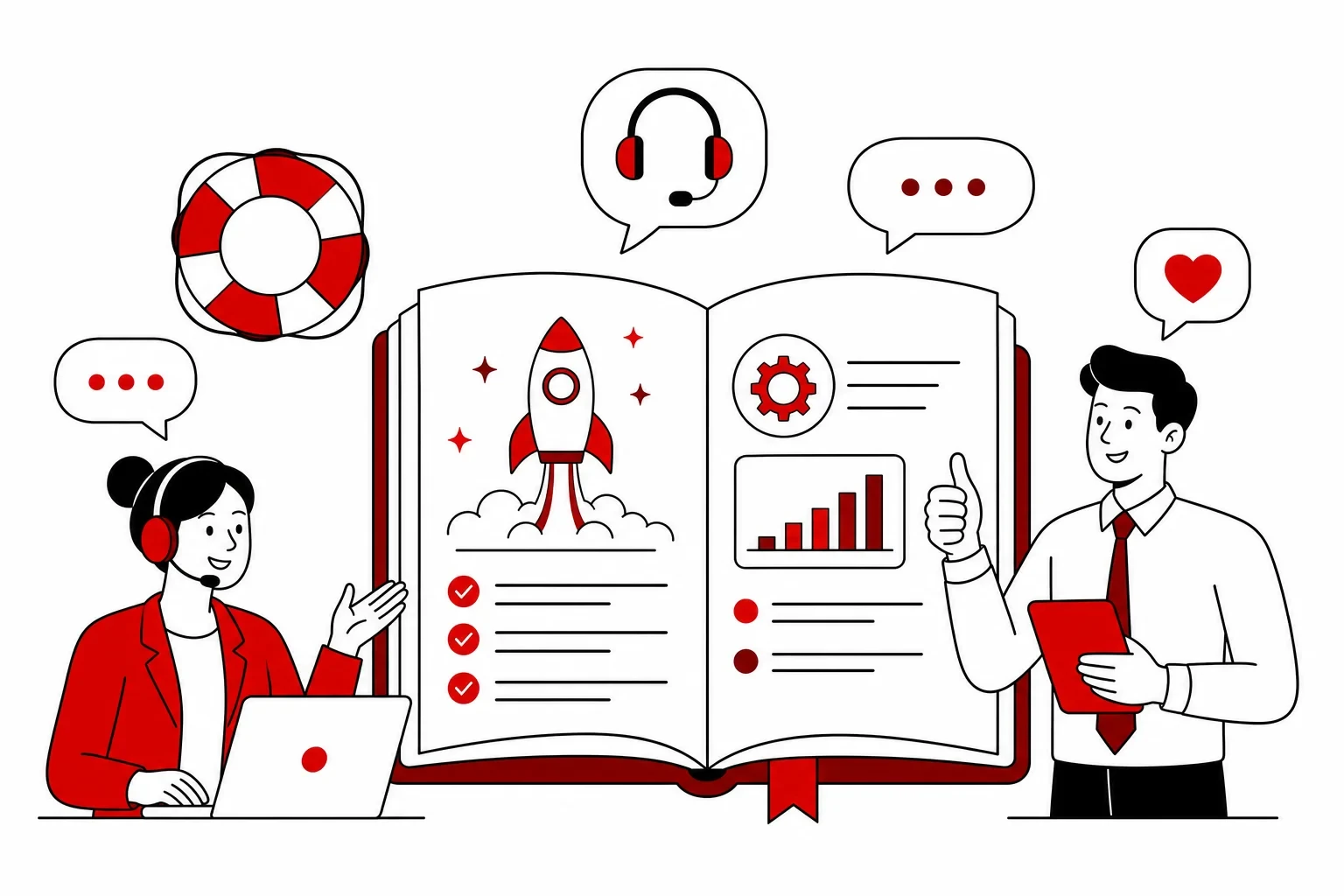 Expert professionals illustration