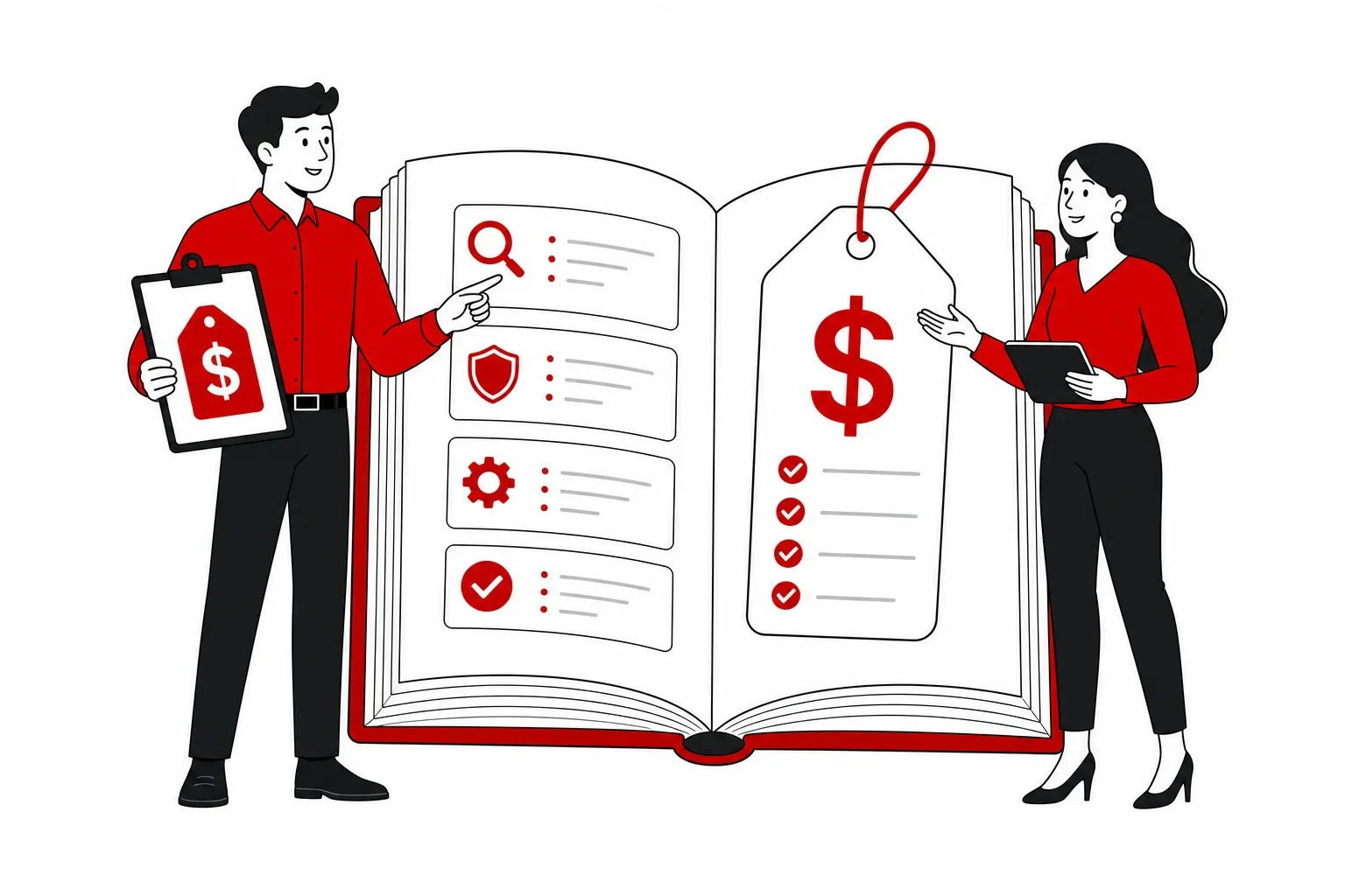 Transparent pricing illustration