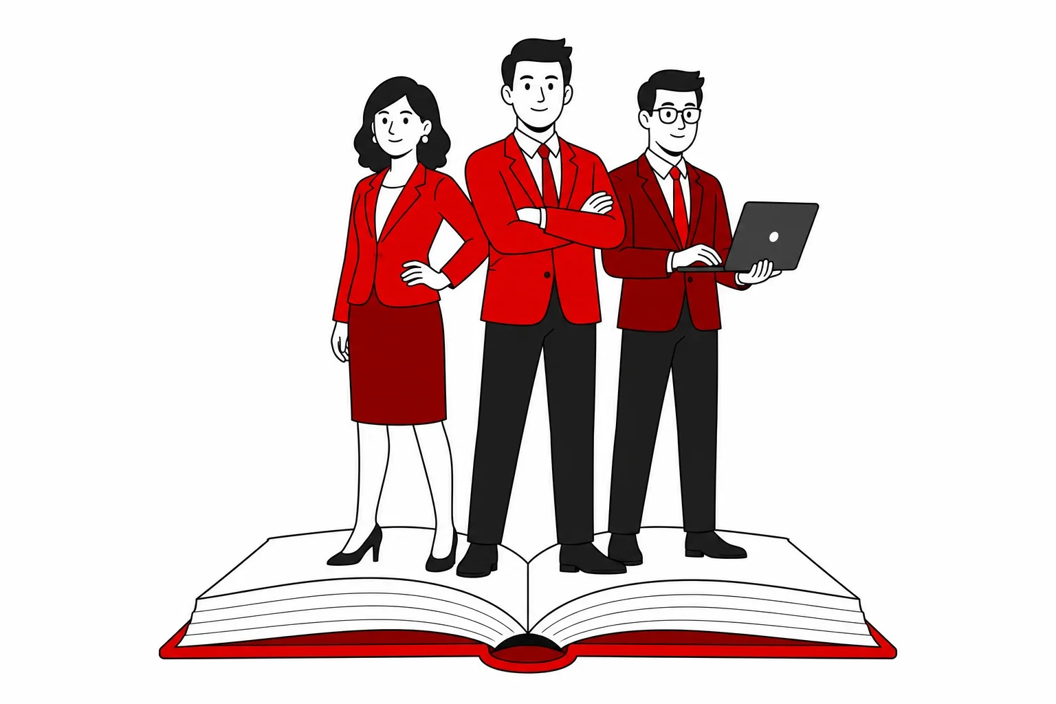 Expert professionals illustration